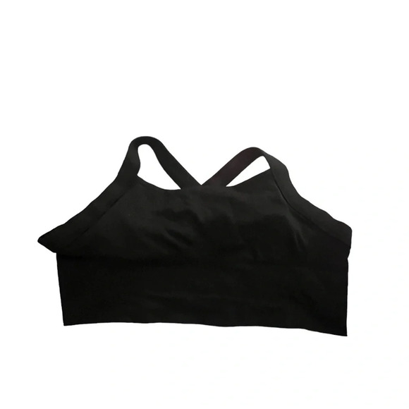 Black Cross Strap Comfort Sports Bra Small - Picture 2 of 3